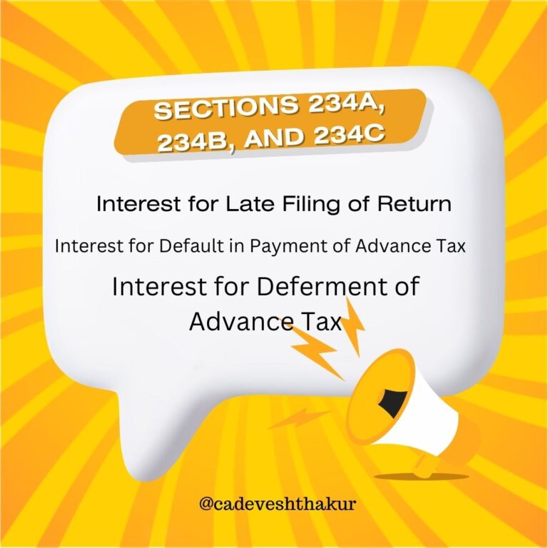 Sections 234A, 234B, and 234C