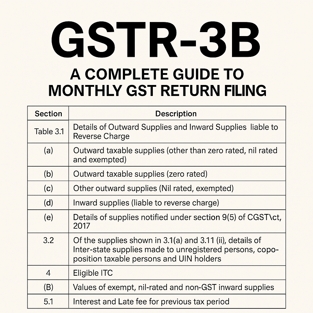 GSTR-3B A Complete Guide to Monthly GST Return Filing