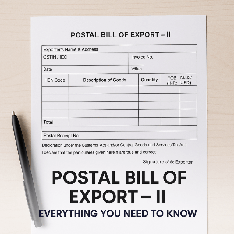 Postal Bill of Export – II: Everything You Need to Know
