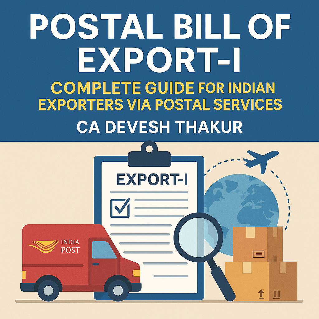 Postal Bill of Export-I Complete Guide for Indian Exporters via Postal Services