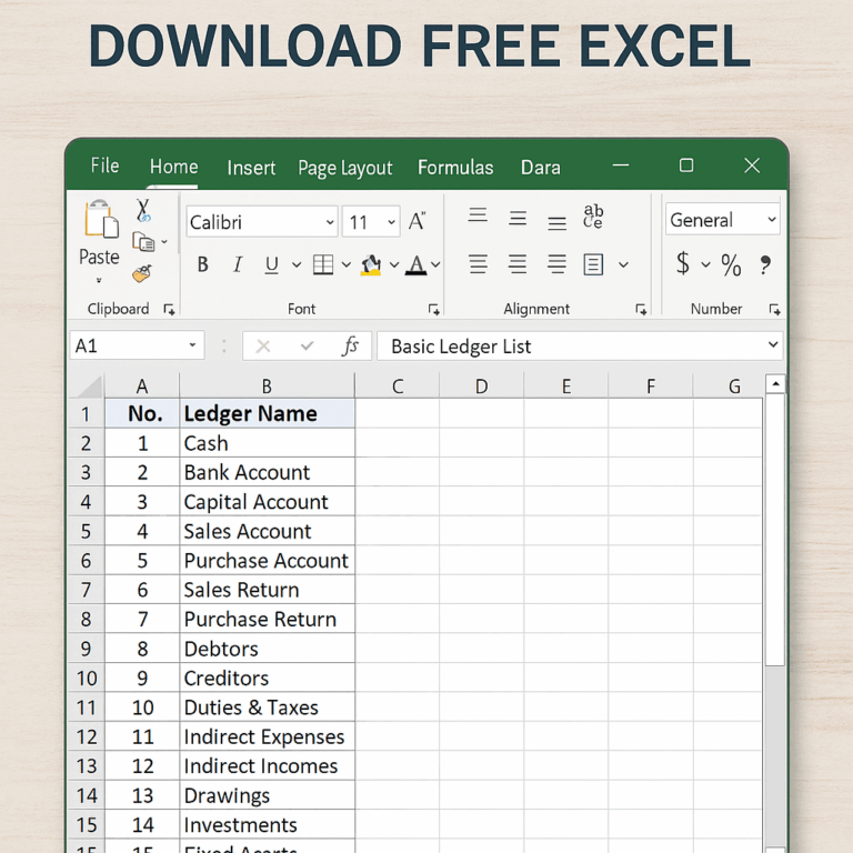 accountants guide list of tally basic ledgers and groups