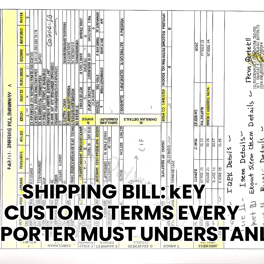 Shipping Bill Key Customs Terms Every Exporter Must Understand