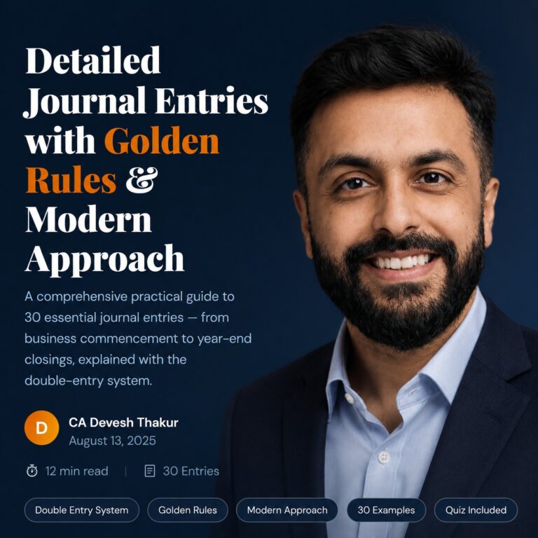 30 Journal Entries with Golden Rules & Modern Approach