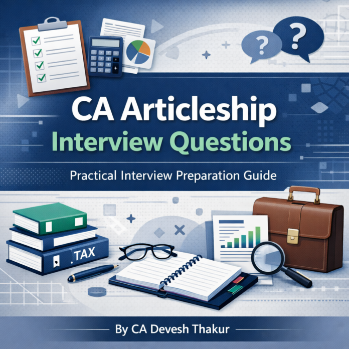 CA Articleship Interview Questions by cadeveshthakur