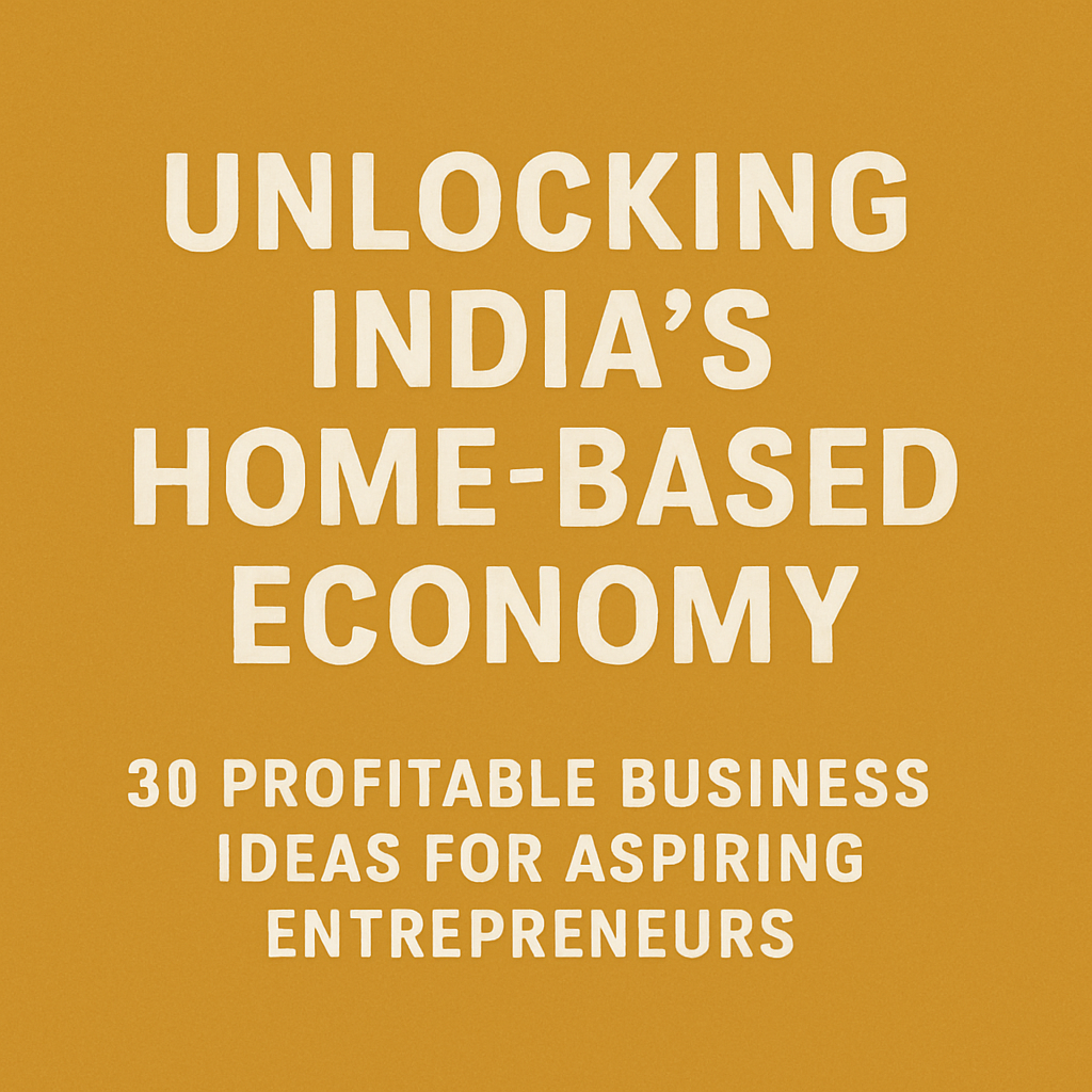 Unlocking India's Home-Based Economy 30 Profitable Business Ideas for Aspiring Entrepreneurs by cadeveshthakur