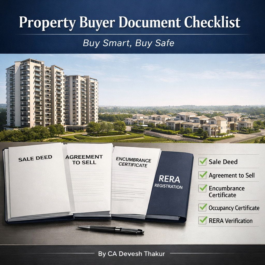 Documents Required to Buy Property in India – A Complete Legal Checklist by CA Devesh Thakur