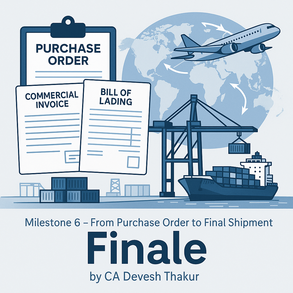 Export Roadmap Milestone 6 Step-by-Step Process from PO to Shipment Delivery by CA Devesh Thakur Milestone 6