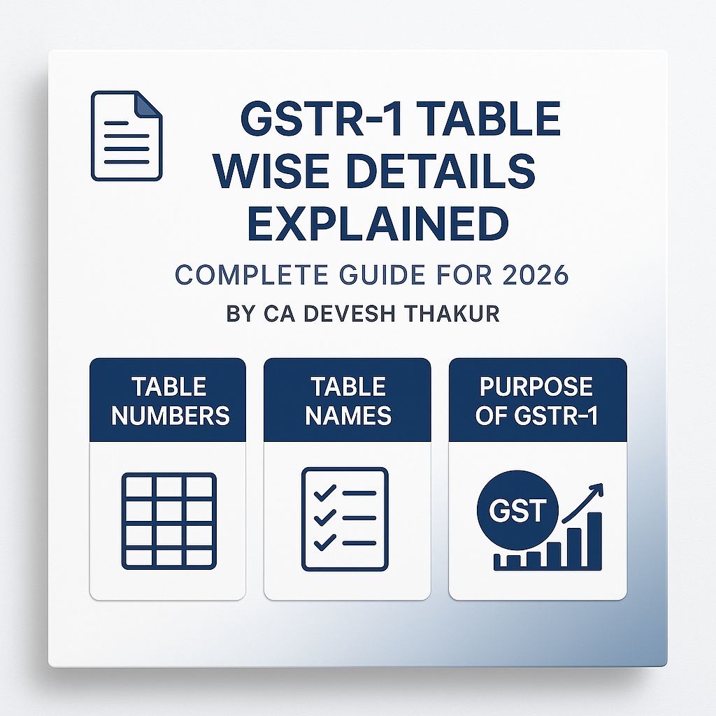 GSTR-1 Table Wise Details Explained Complete Guide for 2026 by CA Devesh Thakur