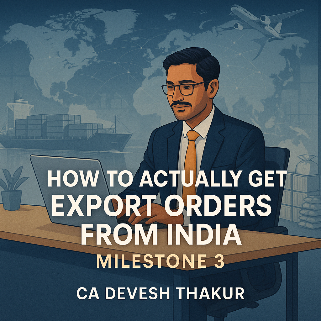 cadeveshthakur how to actually get export orders from india
