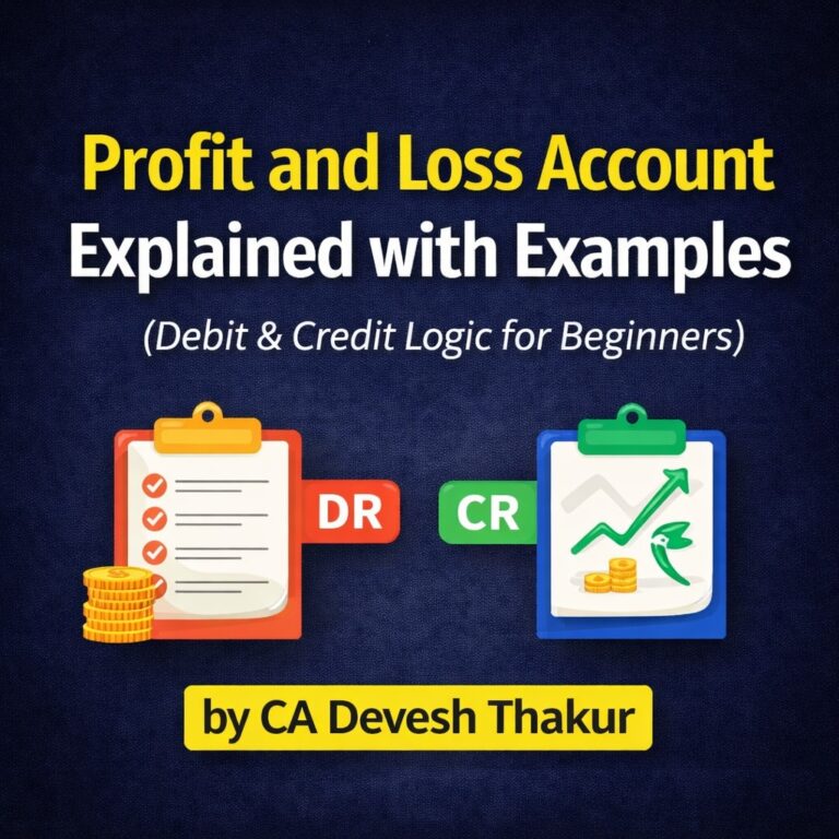 PROFIT AND LOSS ACCOUNT CLASS 11 ACCOUNTING BASICS BY CA DEVESH THAKUR