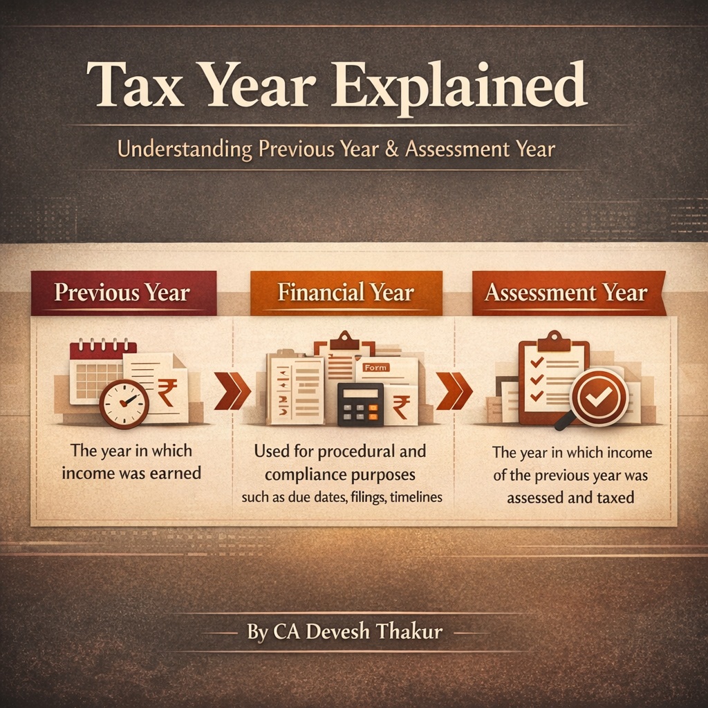 Tax Year Explained under Income Tax Act, 2025 – End of Previous Year & Assessment Year Confusion Tax Year Explained under Income Tax Act, 2025 – End of Previous Year & Assessment Year Confusion