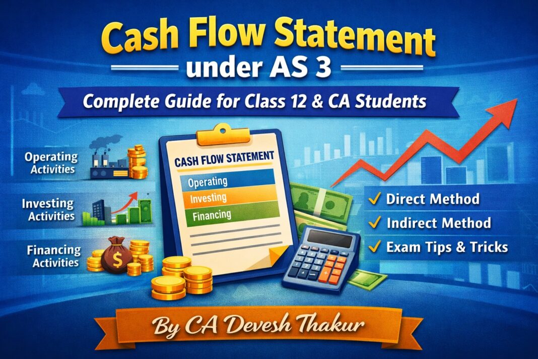 Cash Flow Statement under AS 3: Complete Guide for Class 12 & CA Students
