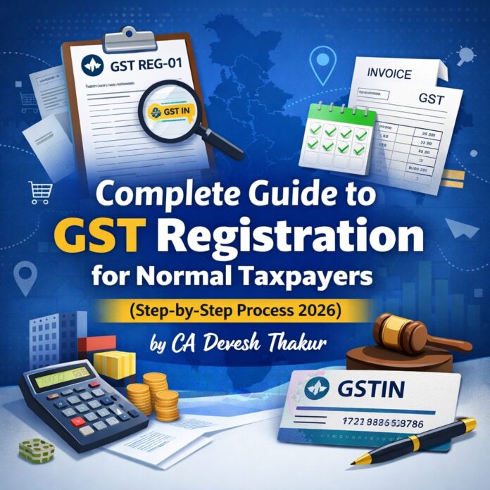 Complete Guide to GST Registration for Normal Taxpayers (Step-by-Step Process 2026) by CA Devesh Thakur