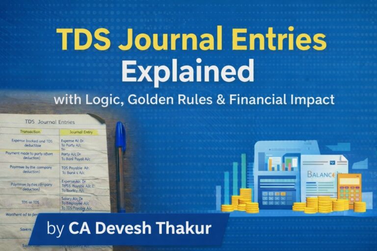 tds journal entry by ca devesh thakur concept