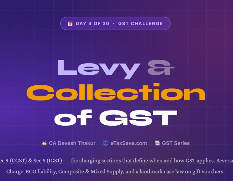 levy and collection of gst by ca devesh thakur gst series