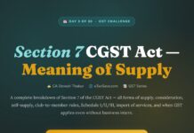 GST Simplified by CA Devesh Thakur – Day 3/30 days challenge section 7 cgst act meaning of supply by cadeveshthakur 30 day gst challenge