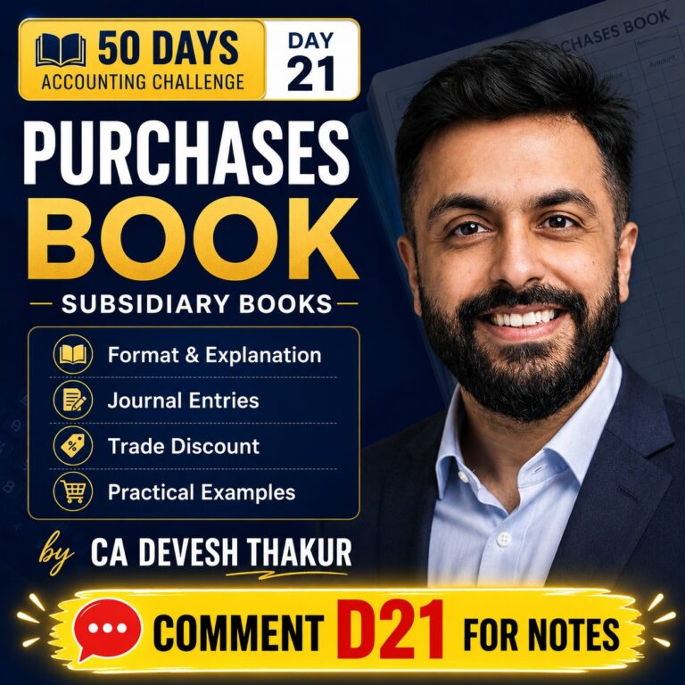 Day 21 of 50 Days Accounting Challenge: Purchases Book