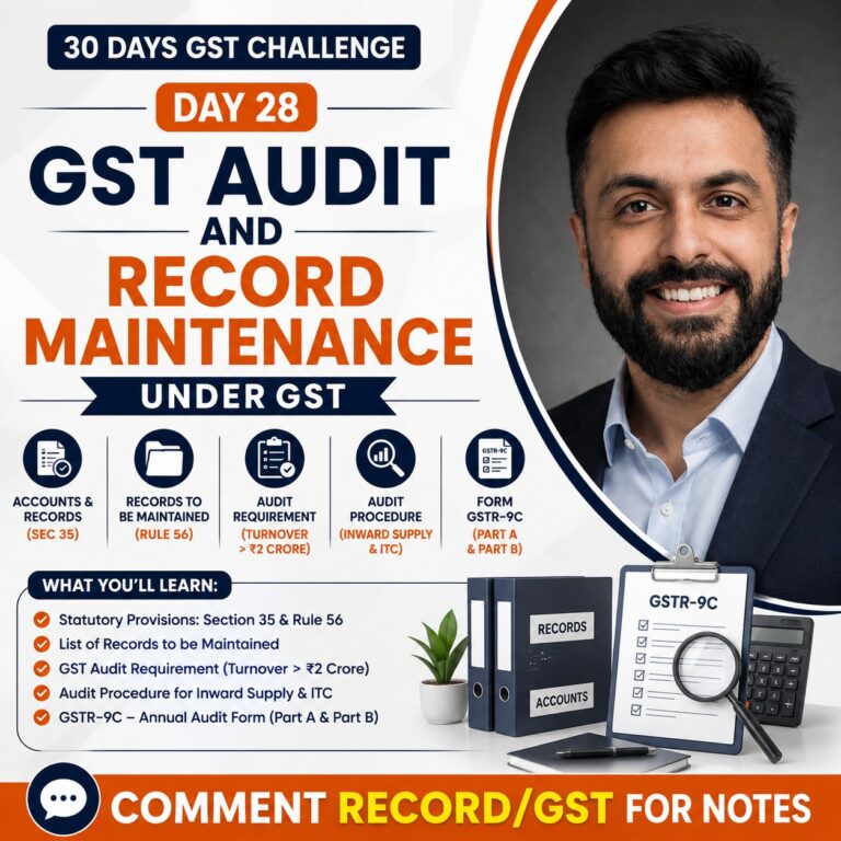GST Audit and Record Maintenance Under GST Day 28 of 30 Days GST Challenge by CA Devesh Thakur