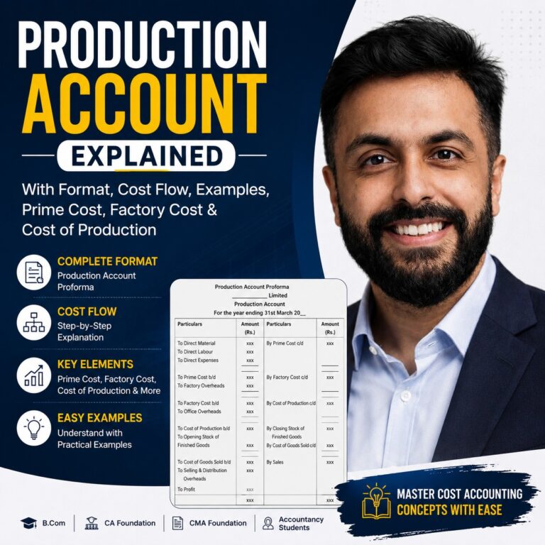 Production Account Explained with Format, Cost Flow, Examples, Prime Cost, Factory Cost & Cost of Production