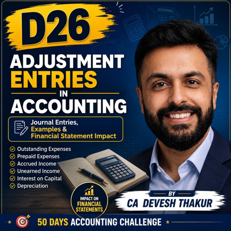 Adjustment Entries in Accounting Journal Entries, Examples & Financial Statement Impact Day 26