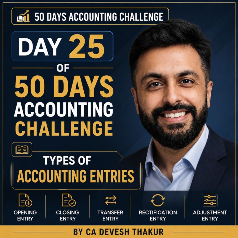 Day 25 of 50 Days Accounting Challenge Types of Accounting Entries by cadeveshthakur