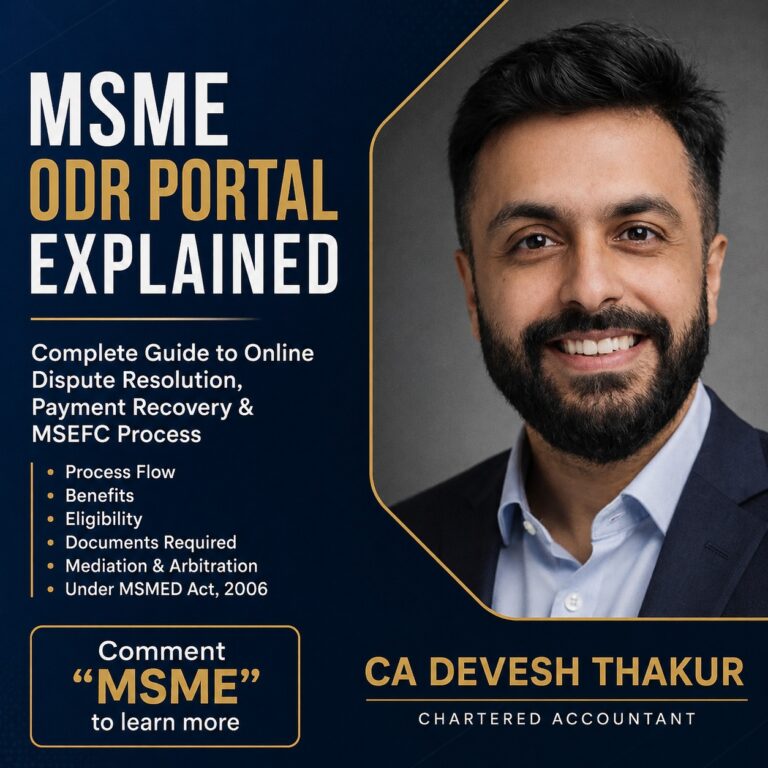 MSME ODR Portal Explained (2026) Complete Guide to Online Dispute Resolution, Payment Recovery, MSEFC Process, Mediation, Arbitration & MSMED Act